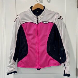 Fly Racing Flux Air Women's Fitted Mesh Pink Black Motorcycle Riding Jacket (L)
